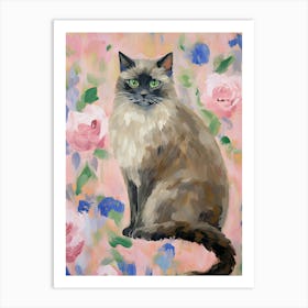 A Himalayan Cat Painting, Impressionist Painting 1 Art Print