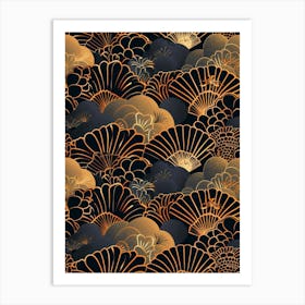 Japanese Floral Pattern Art Print