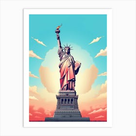 Statue Of Liberty Pixel Art 4 Art Print