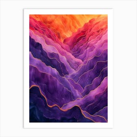 Abstract Mountain Landscape Art Print