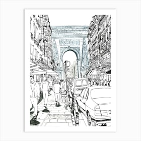 Porte Saint-Denis in Paris Art Print