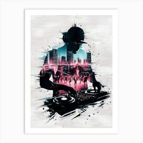 Dj In The City 1 Art Print