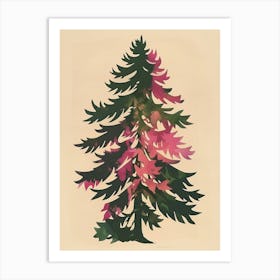 Balsam Tree Colourful Illustration 3 1 Art Print