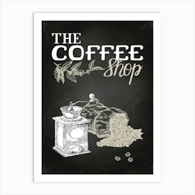 Coffee Shop — Coffee poster, kitchen print, lettering Art Print