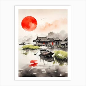 Chinese Village Art Print