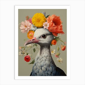 Bird With A Flower Crown Grey Plover 1 Art Print