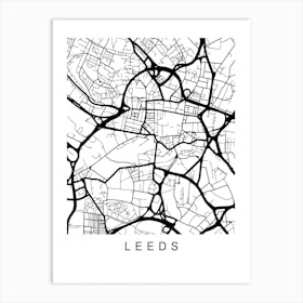 Leeds Map Art Print
