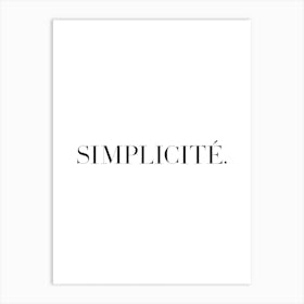 Simplicité (white tone) Art Print