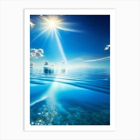 Water And Sunlight Interplay Waterscape Photography 1 Art Print