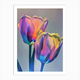 Iridescent Flower Tulip 6 Art Print