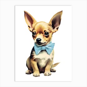 Vintage Puppy Chihuahua Dog Kitsch Art Print