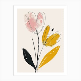 Chennai Flower Market Boho Minimalist Style Art Print