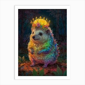 Hedgehog In The Forest Art Print