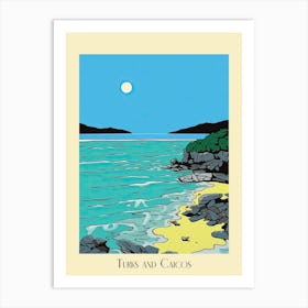 Poster Of Minimal Design Style Of Turks And Caicos Islands 1 Art Print