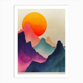 Sunset In The Mountains 44 Art Print