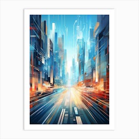 City of Lights: Hong Kong's Dazzling Skyline Art Print