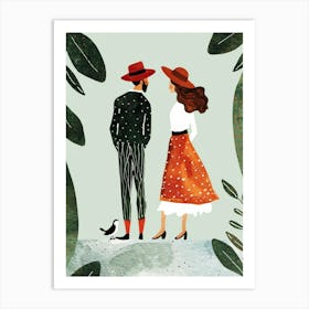 Illustration Of A Couple 5 Art Print