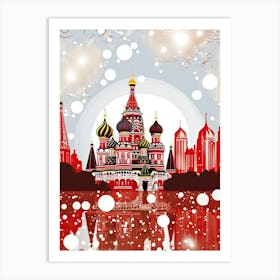 Moscow, Illustration In The Style Of Pop Art 2 Art Print