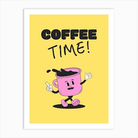 Coffee Time - Yellow Art Print