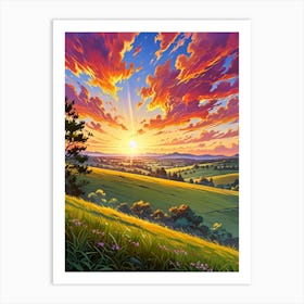 Sunset In The Countryside 13 Art Print