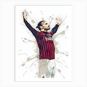 Zlatan Ibrahimovic Ac Milan Art Print