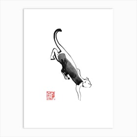 Sneaking Cat Art Print