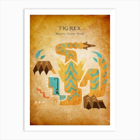 Tigrex Vintage Art Print