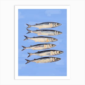 Sardines In Blue Art Print