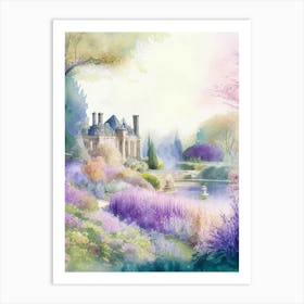 Alnwick Garden, United Kingdom Pastel Watercolour Art Print