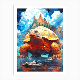 Turtle In A Castle 1 Art Print