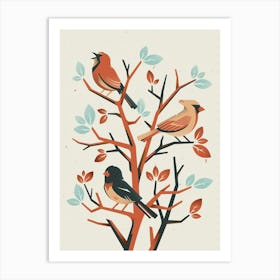 Cardinals In A Tree Art Print