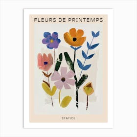 Spring Floral French Poster  Statice 4 Art Print