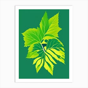 Lemon Balm Leaf Vibrant Inspired 1 Art Print