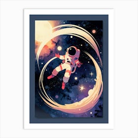 Space Astronaut Canvas Print Art Print