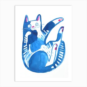 K Cat Canvas Print Art Print