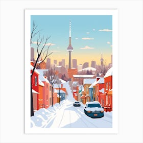 Retro Winter Illustration Toronto Canada Art Print