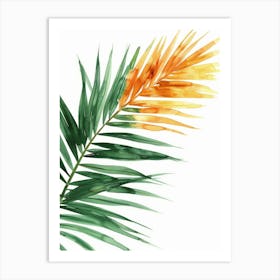 Watercolor Palm Leaf Art Print