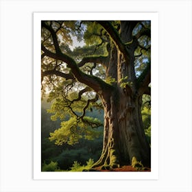 Large Oak Tree Art Print