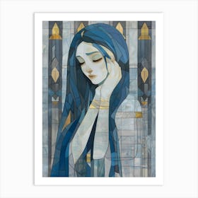 Blue Woman 15 Art Print