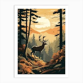 Deer In The Forest Art Print