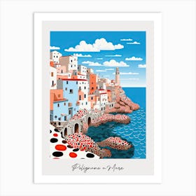 Poster Of Polignano A Mare, Italy, Illustration In The Style Of Pop Art 3 Art Print