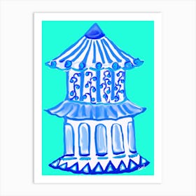 Blue Pagoda Art Print