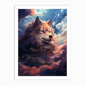 Wolf In The Sky 2 Art Print