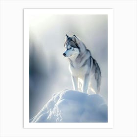 Husky Dog. Generated with AI. Art Print Art Print