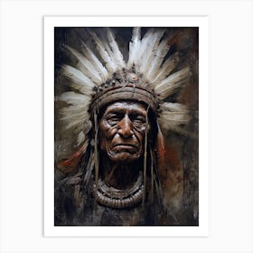 Sculpted Melodies: Chiseling the Songs of Indian Tribes Art Print