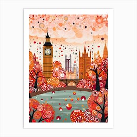 London, Illustration In The Style Of Pop Art 3 Art Print