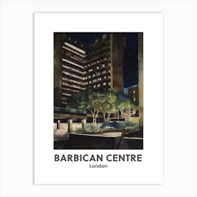 Barbican Centre, London 8 Watercolour Travel Poster Art Print