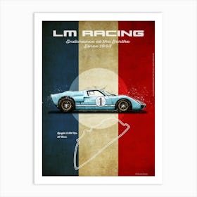 Lm Racing Ford GT40 Ken Miles Art Print