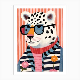 Little Snow Leopard 1 Wearing Sunglasses Art Print