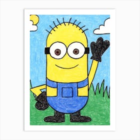 Minion, Animal, Decoration, Bedroom, Nursery, Cot, Kids, Nature, Art, Wall Print Art Print